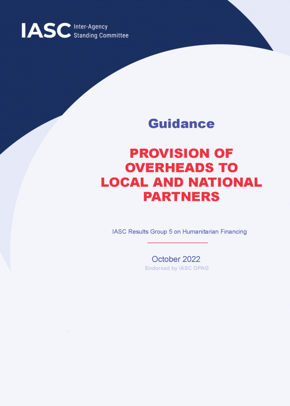 IASC Guidance on the Provision of Overheads to Local and National Partners