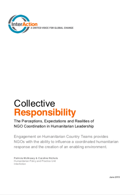 Collective Responsibility: The Perceptions, Expectations and Realities of NGO Coordination in Humanitarian Leadership